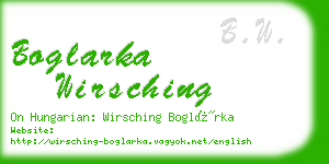 boglarka wirsching business card